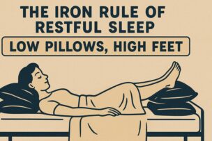 安眠の鉄則 「枕は低め、足元は高め」