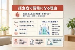 拒食症で便秘になる理由とは？原因と「冷え」が及ぼす影響・改善のヒント