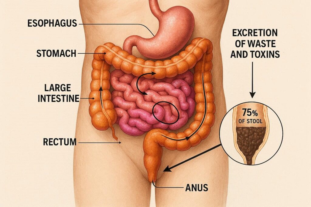毒素 排出 75% 便